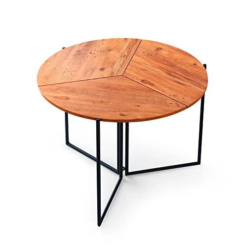 WELL HOME MOBILIARIO & DECORACIÓN Mesa de Comedor Redonda con Patas de Metal