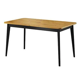 Selsey Mesa de Comedor, Roble Artisan, 80 x 76 x 140-180