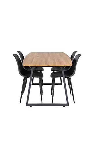 Venture Home GR20291 Polar & Inca Gastronomía Mesa con Terciopelo 4 Sillas