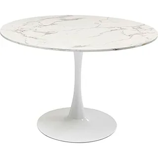 Kare Schickeria Mesa de Comedor de mármol Blanco, Madera