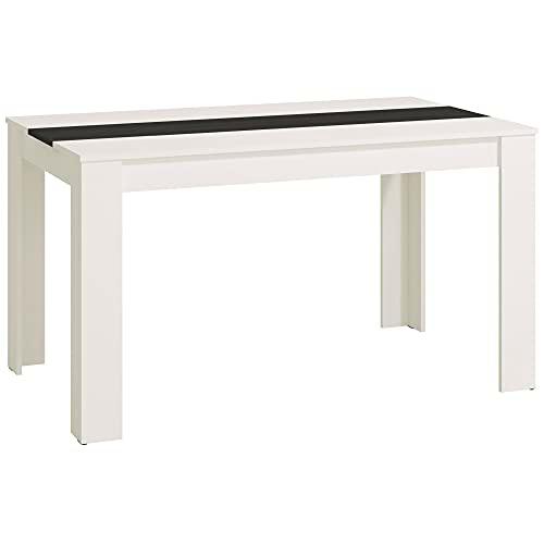 TUCO - Mesa de comedor salón o cocina, madera acabado en color roble blanco