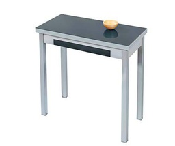 ASTIMESA Mesa de Cocina Tipo Libro Negro 40X80cm