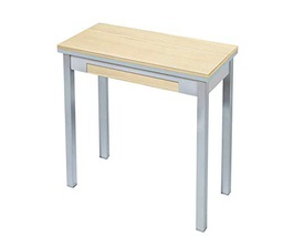 ASTIMESA Tipo Libro Mesa de Cocina, Metal, Cervino, 80x40cm