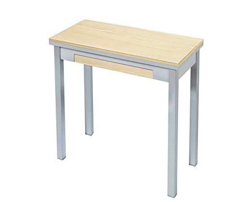 ASTIMESA Tipo Libro Mesa de Cocina, Metal, Cervino, 80x40cm