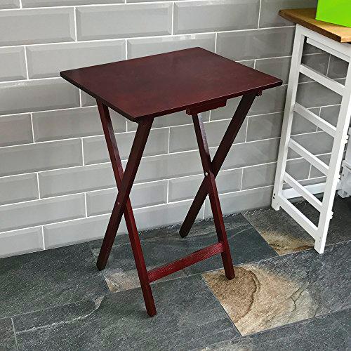 Home Vida - Mesa Plegable de Aperitivos, Madera, Color Caoba