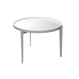 COVO® Mesa Illusion, Acero Inoxidable, Color Blanco, 60 x 44 cm