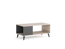 Skraut Home Mesa Baja, Comedor, Modelo Kai, Estructura Color Shamal/Pizarra