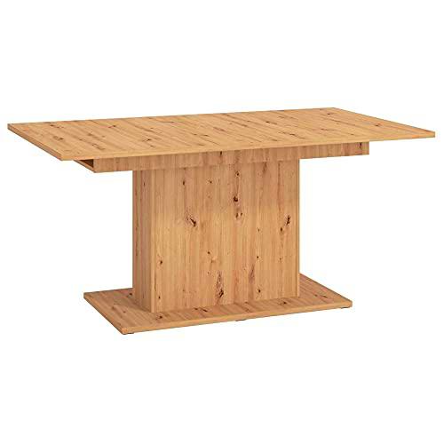 TUCO - Mesa de comedor salón cocina, color roble. Medidas: 160,00 (200,00) cm (Ancho) x 91,5 cm (Largo) x 76 cm (Alto)