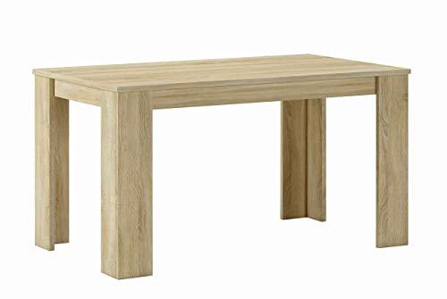 Comfort Products Skraut Home | Mesa de Comedor de 140 cm | Color Roble Claro | Medidas: 80 de Ancho x 138 de Largo 75 cm de Alto, Grande