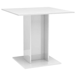 vidaXL Mesa de salón con Comedor, Blanco Brillante