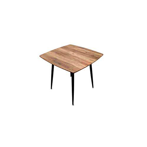 ZONS BLACKUS - Mesa cuadrada de madera de estilo vintage