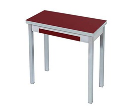 ASTIMESA Tipo Libro Mesa de Cocina, Metal, Burdeos, 90x50cm