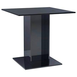 vidaXL Mesa de salón con Comedor, Color Negro Brillante