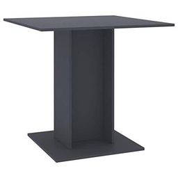 vidaXL Mesa de Comedor de 80 x 80 x 75 cm, Color Gris