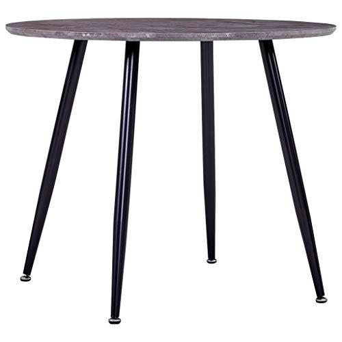 vidaXL Mesa de Comedor de hormigón, Color Negro, 90 x 73,5 cm