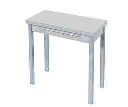 ASTIMESA Tipo Libro Mesa de Cocina, Metal, Gris, 80x40cm