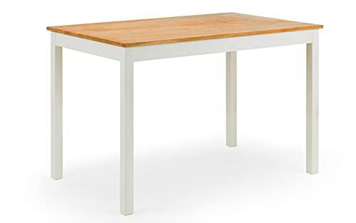 Julian Bowen Coxmoor-Mesa de Comedor Rectangular, Color Blanco y Roble