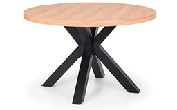 Julian Bowen Berwick-Mesa Redonda, Color Roble y Negro, 120 x 120