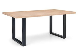 Julian Bowen Berwick-Mesa de Comedor, Color Roble y Negro, 180 x 100