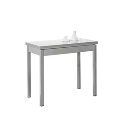 ASTIMESA Tipo Libro Mesa de Cocina, Metal, Blanco, 80x40cm