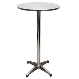 Garden Pleasure Stehtisch Bistro rund Stahl ALU Silber Marca