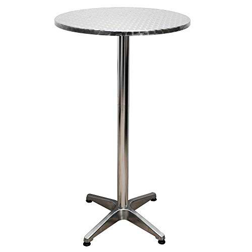 Garden Pleasure Stehtisch Bistro rund Stahl ALU Silber Marca