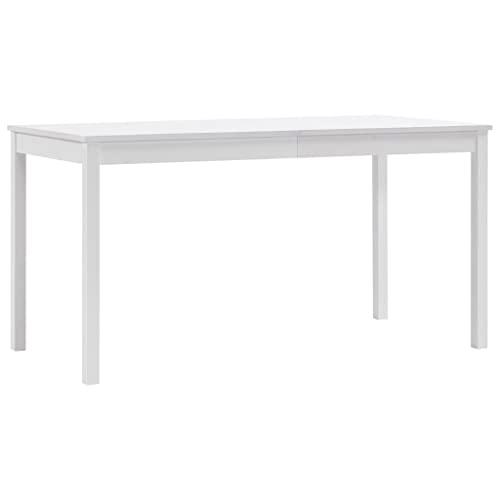 vidaXL Mesa de Comedor (140 x 70 x 73 cm), Color Blanco
