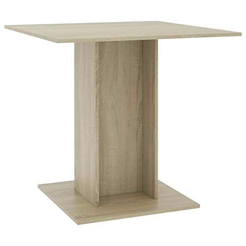 vidaXL Mesita de Comedor con diseño de Sonoma (80 x 80 x 75 cm), Color Gris