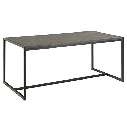 Marca Amazon - Movian Mesa de comedor con efecto de mármol mate en la parte superior