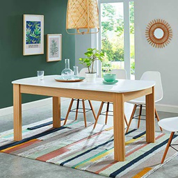 Baïta DAVIA180BL - Mesa de Comedor, Color Blanco, 180 cm