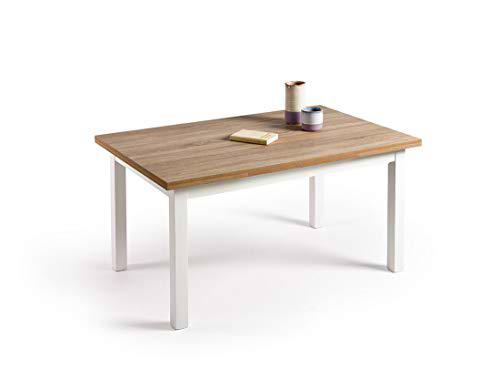 HOGAR24 ES | Mesa Multiusos Comedor Cocina Dimensiones 120 x 80 cm Extensible Libro a 190 x 80 cm | Color Roble Cambrian y Blanco
