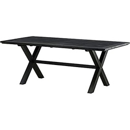 Venture Home Rives-Mesa de Comedor (200 x 100 cm), Color Negro