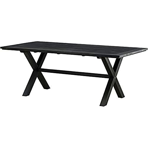 Venture Home Rives-Mesa de Comedor (200 x 100 cm), Color Negro