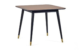 Julian Bowen Findlay Square Dining Table-Walnut &amp; Black