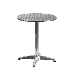 Flash Muebles 23,5 "Redondo Aluminio Indoor-Outdoor Mesa con Base