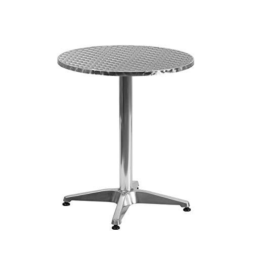 Flash Muebles 23,5 "Redondo Aluminio Indoor-Outdoor Mesa con Base