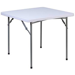 Flash Muebles, Metal, Color Blanco, 33.75 "D x 33.75" W x 29 H