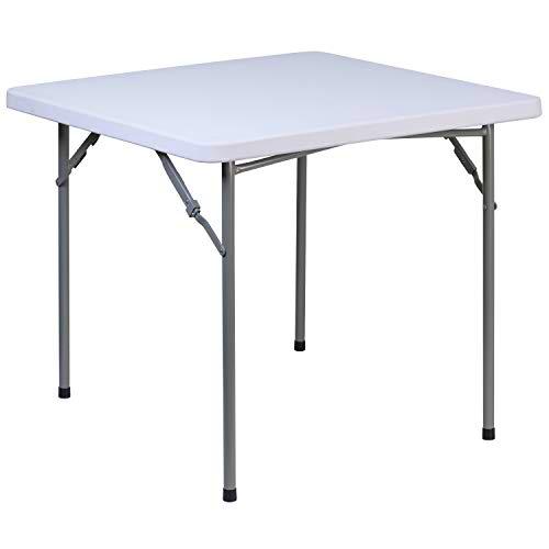 Flash Muebles, Metal, Color Blanco, 33.75 "D x 33.75" W x 29 H