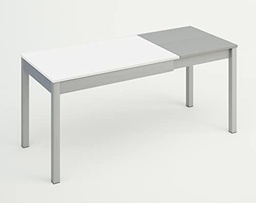 ASTIMESA Tipo Carro Mesa de Cocina, Metal, Blanco, 100x60cm