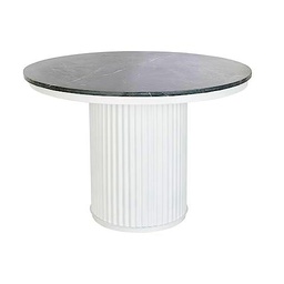 DKD Home Decor Mesa de Comedor, Color: Negro y Blanco, Estándar