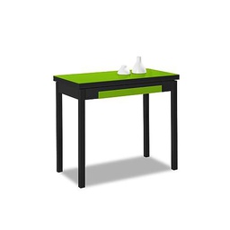 ASTIMESA Mesa de Cocina Tipo Libro, Verde, 80 x 40 cm a 80 x 80 cm