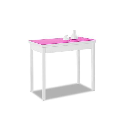 ASTIMESA Tipo Libro Mesa de Cocina, Fucsia, 80 x 40 cm a 80 x 80 cm