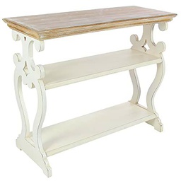 Deco 79 Wood Mesa, Madera, Marrón, Blanco, 32" x 38"