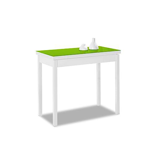 ASTIMESA Tipo Libro Mesa de Cocina, Verde, 80 x 40 cm a 80 x 80 cm