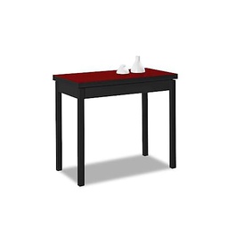 ASTIMESA Tipo Libro Mesa de Cocina, Burdeos, 80 x 40 cm a 80 x 80 cm