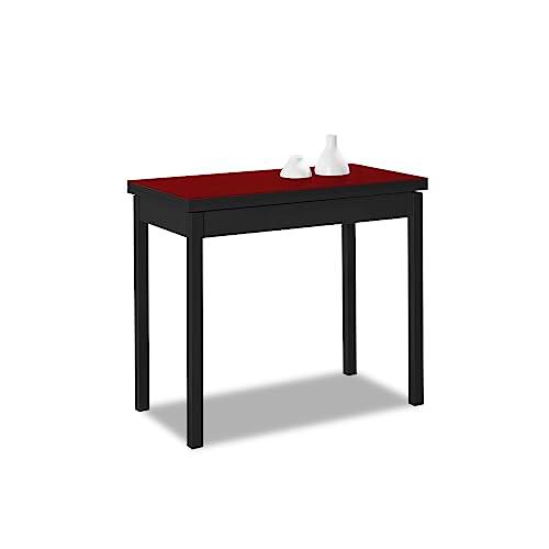 ASTIMESA Tipo Libro Mesa de Cocina, Burdeos, 80 x 40 cm a 80 x 80 cm