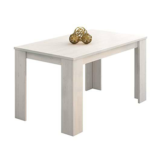 duehome | Mesa Comedor, Mesa Fija, Modelo Berta, Acabado Color Andersen Pino