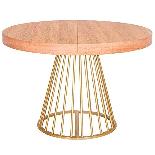 Menzzo Soare Mesa, Color Roble Claro, L110 x P110-160-210-260 x H76cm