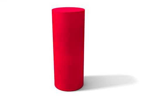 Columna cilíndrica Sweet Table Altura 40 cm diámetro 35 cm Color Rojo Fresa
