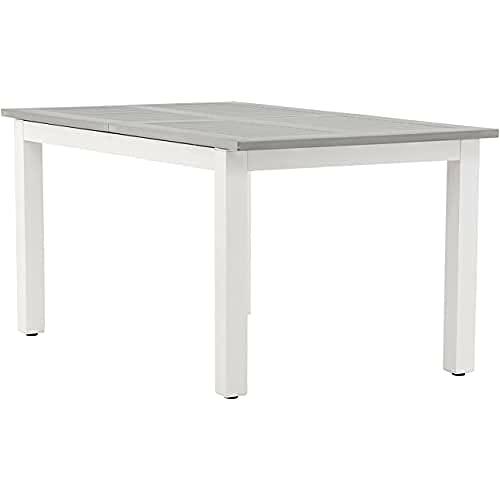 Venture Home Albany Table 160/240-Tabla, Color Blanco y Gris Mesa, White|Grey